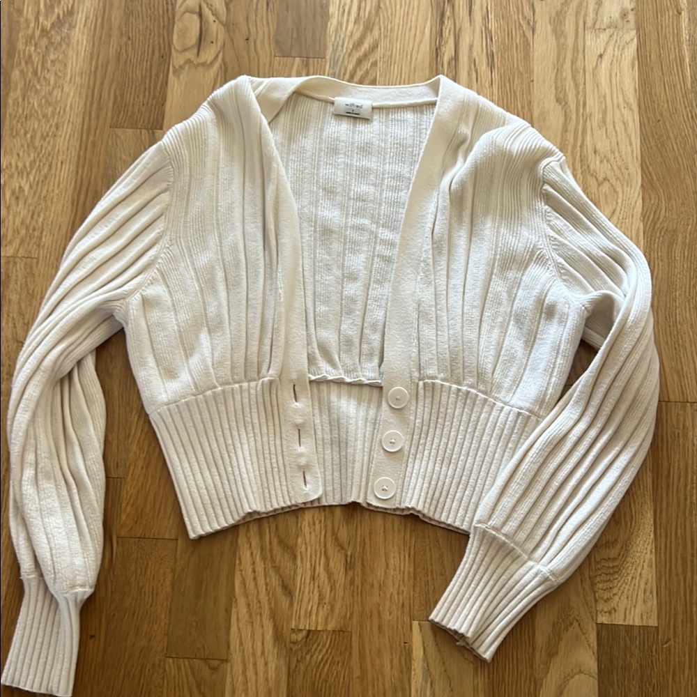 Wilfred Cream Chunky Knit Cardigan
